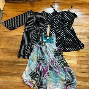 Bundle of Three Women’s Short Lightweight Summer Dresses Size L